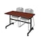 Kobe Rectangle FlipTop Table, 48" W, 29" H, Laminate Top, Cherry MKFT4830CH44GY - alternate 1